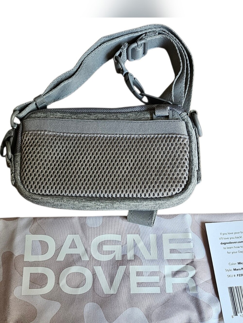Dagne Dover Gray Crossbody Pouch